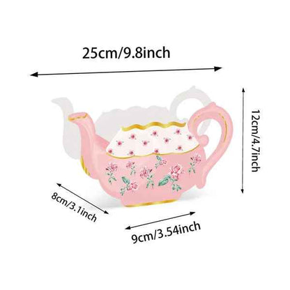 24pcs Tea Party Flower Boxes | Teapot Centerpiece Decorations 4 Styles