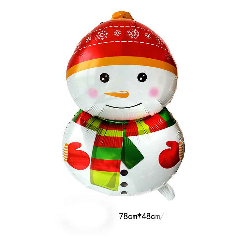 Santa Claus Elk Snowman Decoration Arrange Balloons
