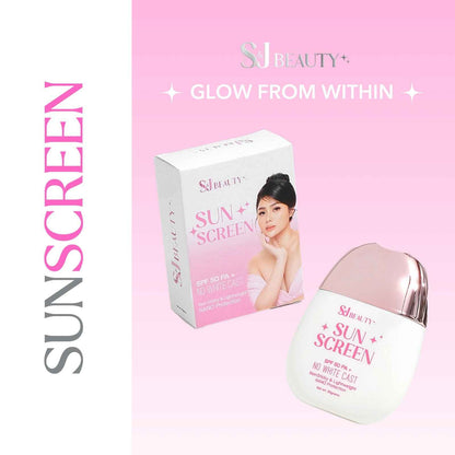 S and J Beauty Regular Sunscreen SPF50 PA+, No White Cast, Non-Sticky Lightweight Nano Protection, Daily UV Defense for Face and Body, 30grams