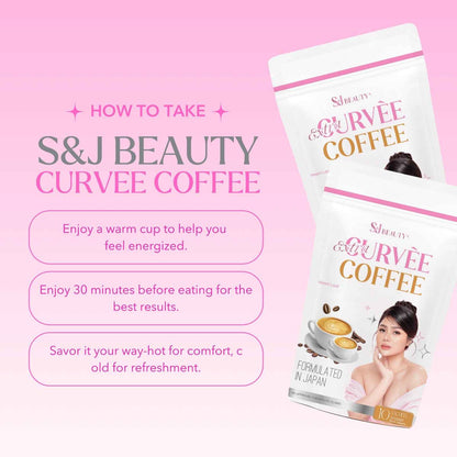 S and J Beauty Extra Curvee Coffee, Japanese Formula Metabolism Support Drink with Neem Leaf Extract, 15g x 10 Sachets