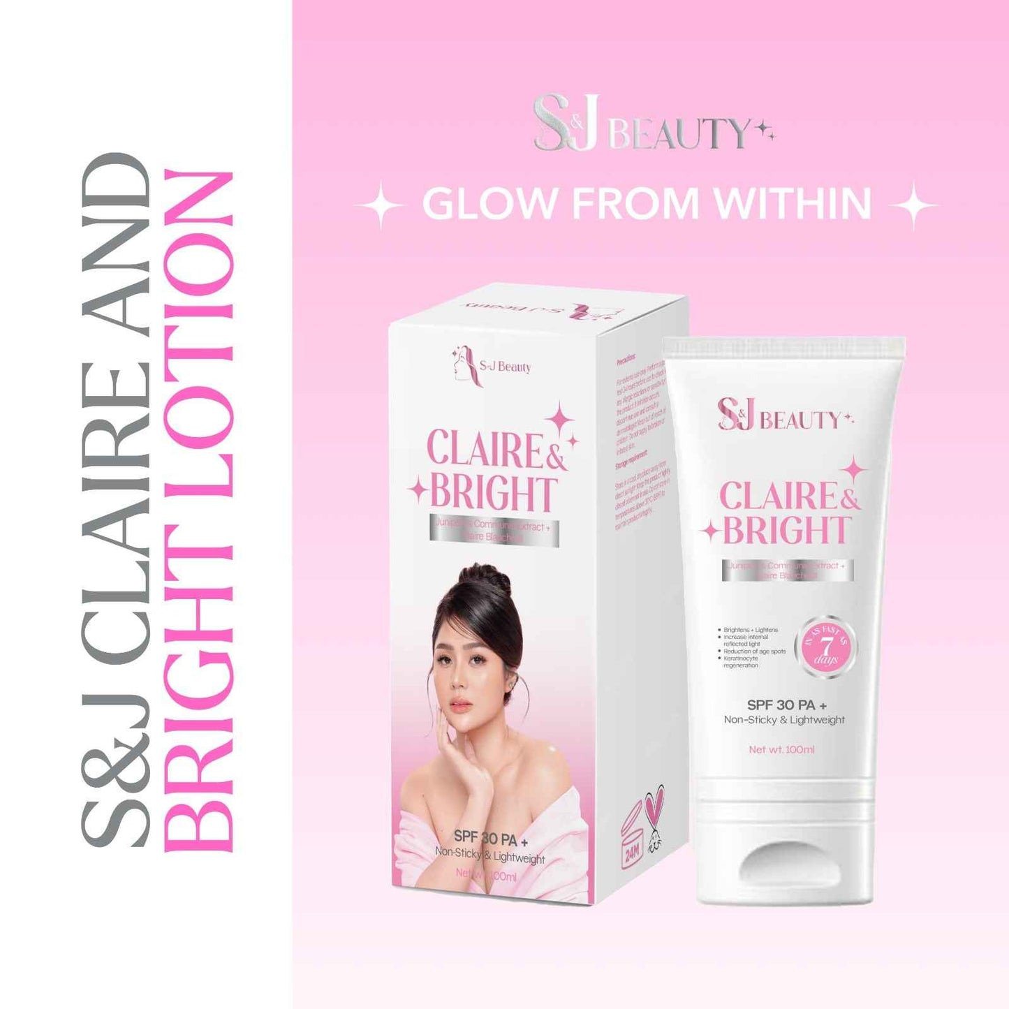 S and J Beauty Claire and Bright Lotion - Brightening Skincare | Uptrader