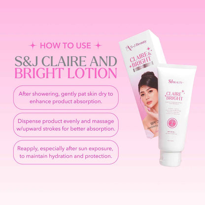 S and J Beauty Claire and Bright Lotion - Brightening Skincare | Uptrader