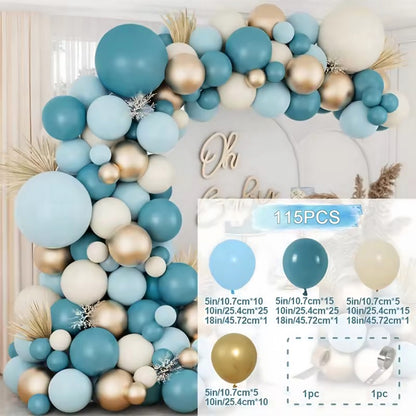 Colorful Latex Birthday Balloon Garland Arch Suit