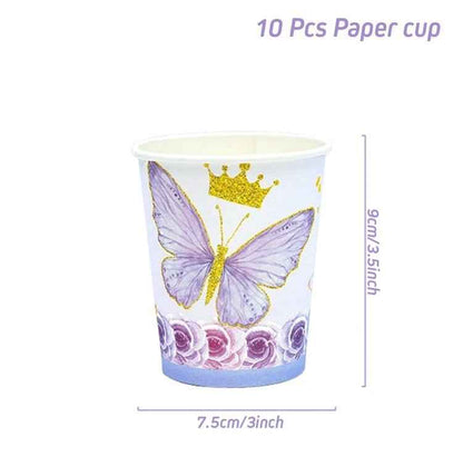Butterfly Disposable Tableware Suit Birthday Party Decoration