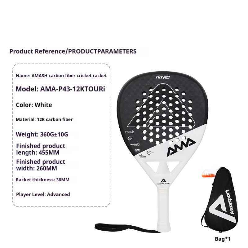 Cage Style Carbon Fiber Paddle Racket - Lightweight 380g Design
