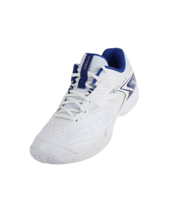 Victor A302 AB Badminton Shoes – White/Blue