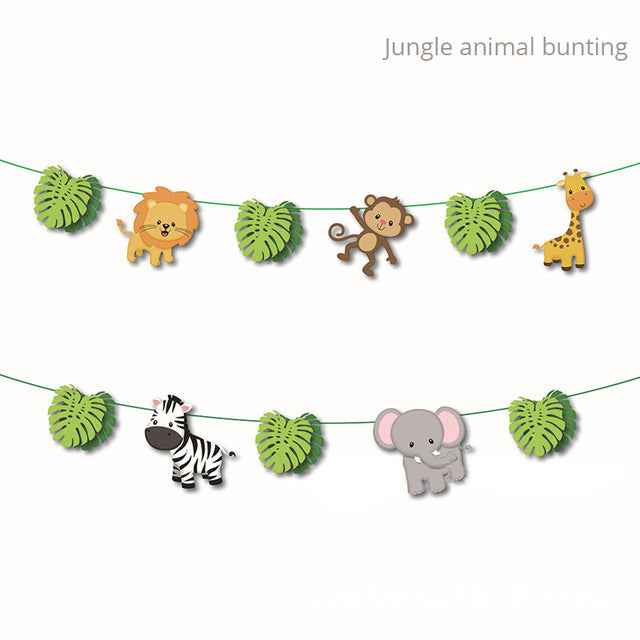 Jungle Birthday Party Decoration Green Numbers