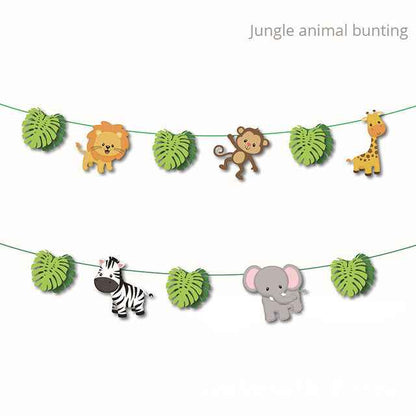 Jungle Birthday Party Decoration Green Numbers