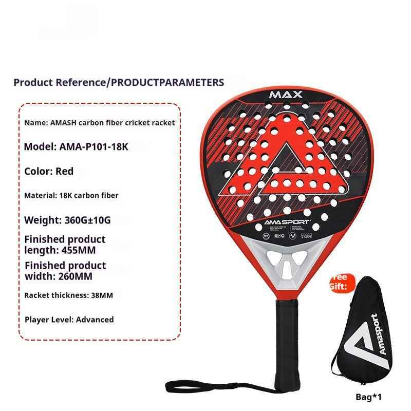 Cage Style Carbon Fiber Paddle Racket - Lightweight 380g Design