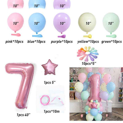 Macaron Latex Balloon Birthday Birthday Full Moon Package Combination Party Scene Layout Decoration