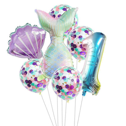 Birthday Party Supplies Decorative Mermaid Balloon Package
