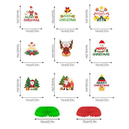 Christmas Honeycomb Decoration Table Decoration Theme Party Supplies Decorations