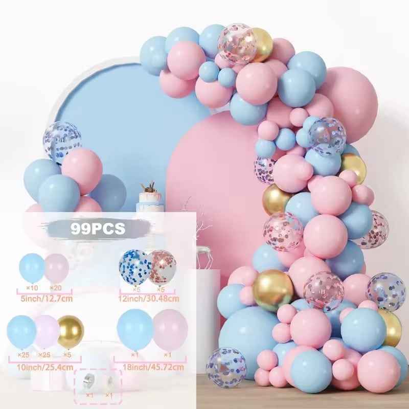Colorful Latex Birthday Balloon Garland Arch Suit