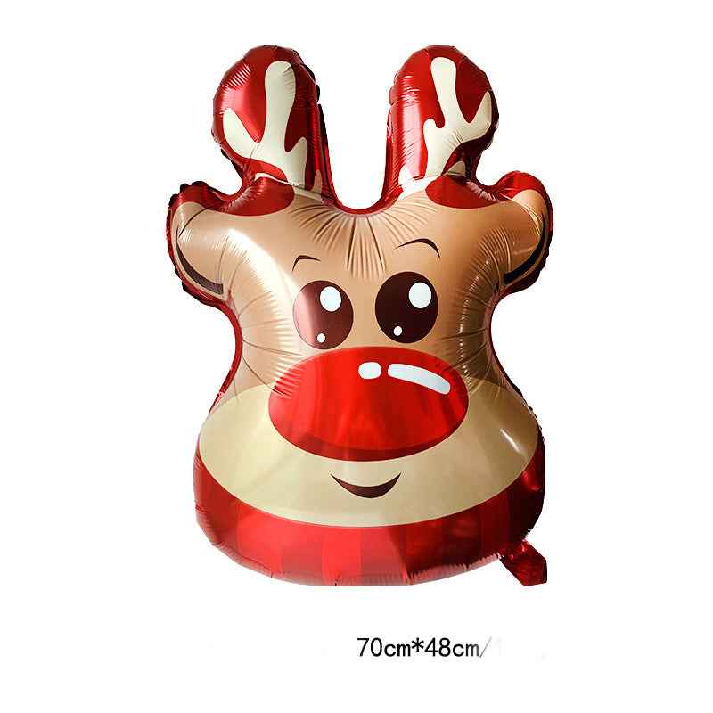 Santa Claus Elk Snowman Decoration Arrange Balloons