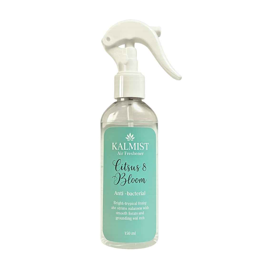 Kalmist Citrus & Bloom Air Freshener, Tropical Fruits, Floral Jasmine, Musk, Amber, Vanilla Notes, Clear Liquid, 150ml