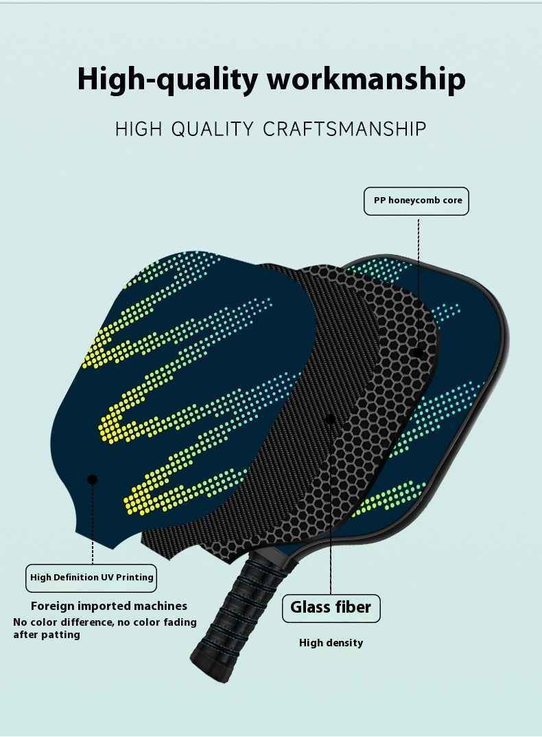 Pickleball Racket High-Density Fiberglass - Outdoor Sports Paddle