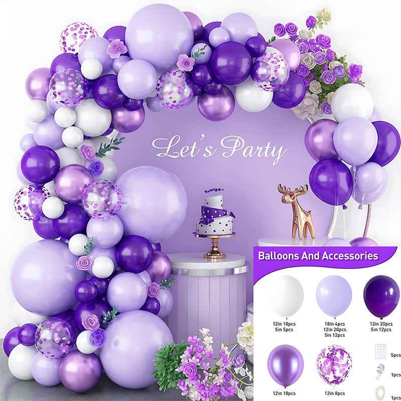 Colorful Latex Birthday Balloon Garland Arch Suit