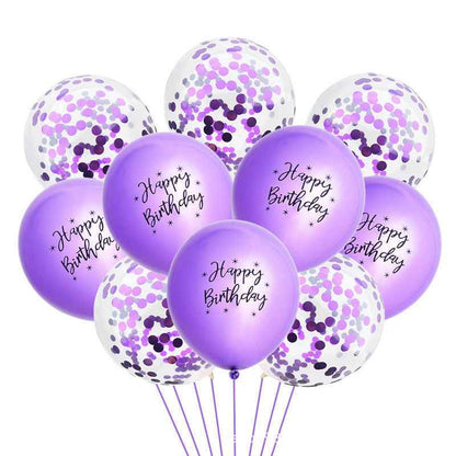 12-inch Metallic Printing Birthday Rubber Balloons