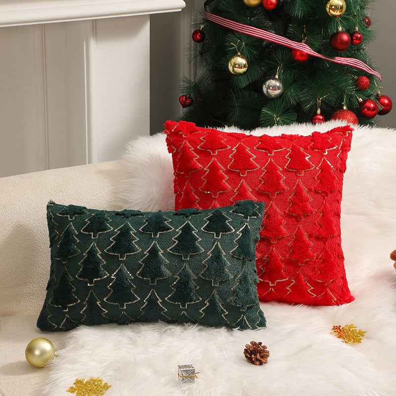 Holiday Ornament Pillow Bedroom Bedside Plush Pillowcase