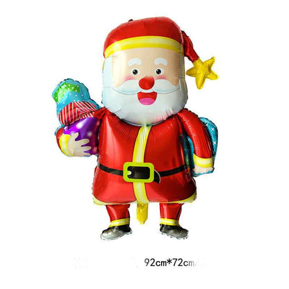 Santa Claus Elk Snowman Decoration Arrange Balloons