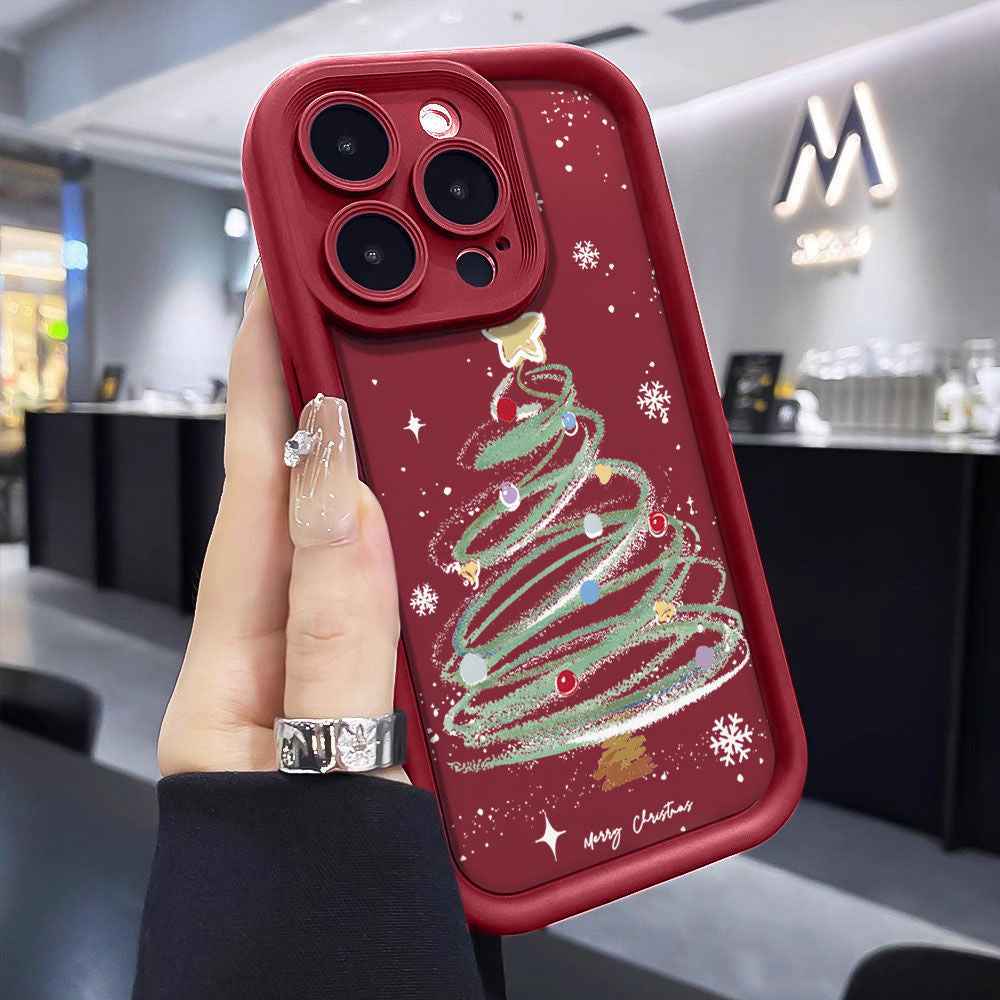 Christmas Tree Phone Case Silicone Soft Case