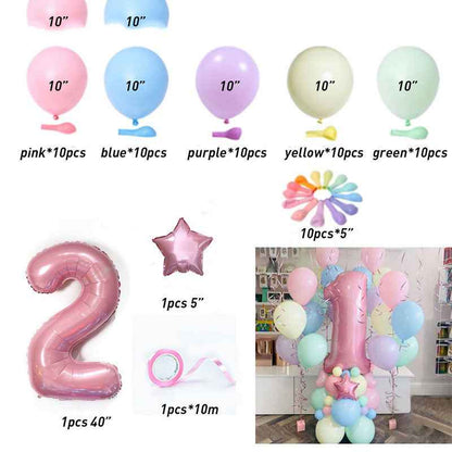 Macaron Latex Balloon Birthday Birthday Full Moon Package Combination Party Scene Layout Decoration