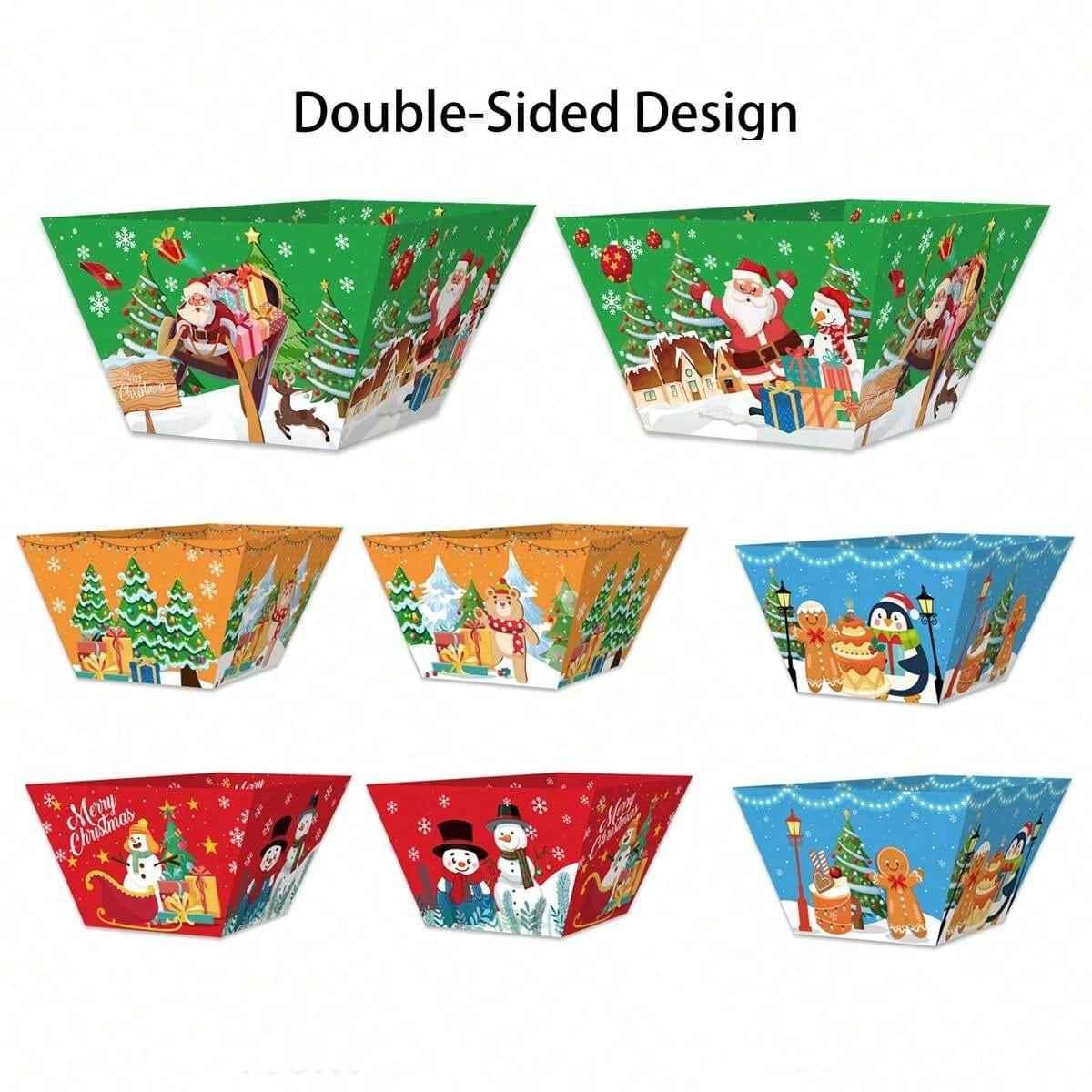12pcs Christmas Gingerbread Man Food Trays | Disposable Party Bowls