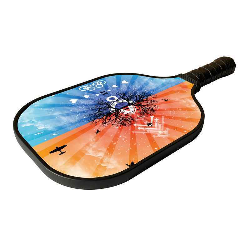 Printed Trend Carbon Fiber Pickleball Racket - Love and Peace Design