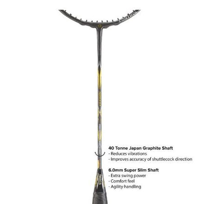 Apacs Fantala 6.0 Control Badminton Racket – Black/Gold 5U