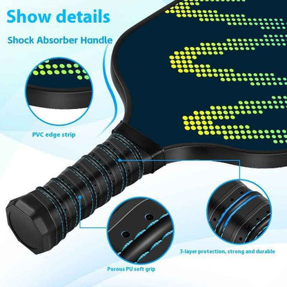 Pickleball Racket High-Density Fiberglass - Outdoor Sports Paddle