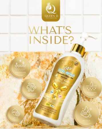 QUEEN D Skin Essentials 24k Hya Gold Lotion, SPA50 PA+++,  Made in Thailand