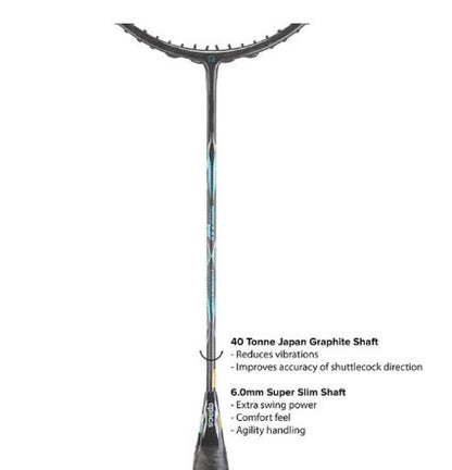 Apacs Fantala 6.0 Speed Badminton Racket, Black/Blue, 5U
