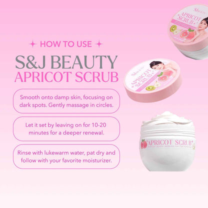 S and J Beauty Apricot Scrub With Kiwi Liquid & Lactobacillus From Pear Fermentage Apricot Beads
