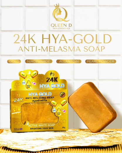 QUEEN D Skin Essentials 24k Hya Gold Anti-Melasma Soap, Made in Thailand